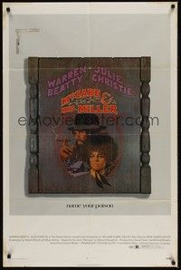 5b561 McCABE & MRS. MILLER 1sh '71 Robert Altman, Warren Beatty, Julie Christie, Amsel art!