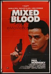 5b571 MIXED BLOOD 1sh '85 Paul Morrissey, children fighting drug wars in New York!