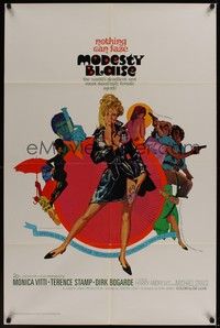 5b573 MODESTY BLAISE 1sh '66 Bob Peak art of sexiest female secret agent Monica Vitti!