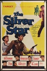 5b741 SILVER STAR 1sh '55 Lon Chaney, Marie Windsor, Edgar Buchanan, trigger-mad renegades!