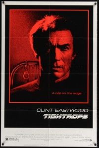 5b845 TIGHTROPE 1sh '84 Clint Eastwood is a cop on the edge, cool handcuff image!