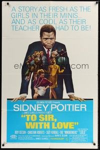 5b851 TO SIR, WITH LOVE 1sh '67 Sidney Poitier, Lulu, directed by James Clavell!