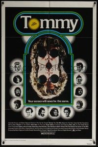 5b854 TOMMY 1sh '75 The Who, Roger Daltrey, rock & roll, cool mirror image!