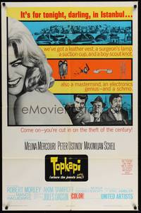 5b859 TOPKAPI 1sh '64 sexy Melina Mercouri, Peter Ustinov, Maximilian Schell, Jules Dassin!