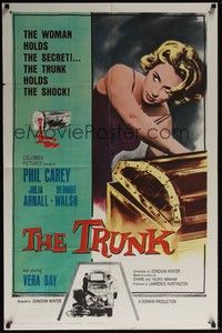 5b878 TRUNK 1sh '61 sexy Julia Arnall holds the secret, English mystery!