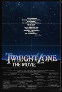 5b883 TWILIGHT ZONE 1sh '83 Joe Dante, Steven Spielberg, John Landis, from Rod Serling TV series!