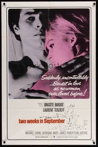 5b887 TWO WEEKS IN SEPTEMBER 1sh '67 A Coeur Joie, sexy Brigitte Bardot in love!