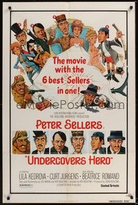 5b894 UNDERCOVERS HERO 1sh '75 Peter Sellers & the most WANTED women in France!