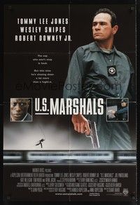 5b890 U.S. MARSHALS int'l 1sh '98 Tommy Lee Jones, Wesley Snipes, Robert Downey Jr.!