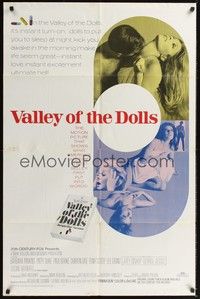 5b903 VALLEY OF THE DOLLS 1sh '67 sexy Sharon Tate, from Jacqueline Susann's erotic novel!