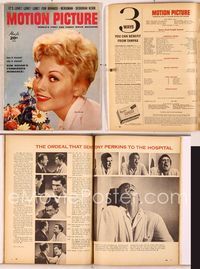 5d139 MOTION PICTURE magazine May 1957, super close portrait of Kim Novak by Mead-Maddick!