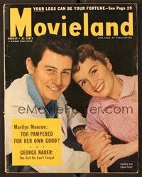 5d127 MOVIELAND magazine August 1956 Debbie Reynolds & Eddie Fisher in Bundle of Joy!