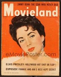 5d129 MOVIELAND magazine October 1956 Elizabeth Taylor right after she split from Michael Wilding!