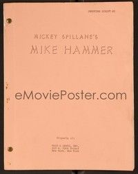 5d271 MIKE HAMMER TV script '50s Mickey Spillane screenplay!