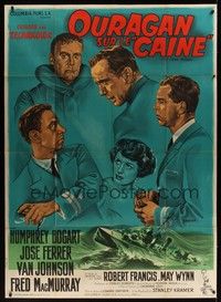 5h441 CAINE MUTINY style B French 1p '54 art of Bogart, Ferrer, Johnson & MacMurray by Arnstam!