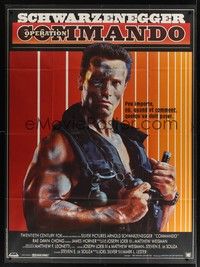 5h451 COMMANDO French 1p '85 Arnold Schwarzenegger is going to make someone pay!