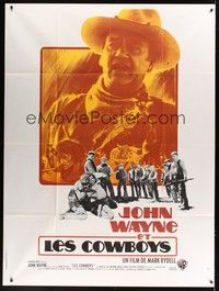 5h456 COWBOYS French 1p '72 big John Wayne gave these young boys their chance to become men!