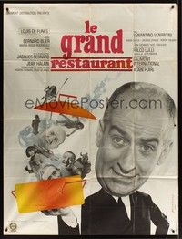 5h563 LE GRAND RESTAURANT style B French 1p '66 Jacques Besnard directed, de Funes, Bourduge art!