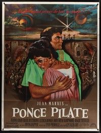 5h622 PONTIUS PILATE French 1p '61 Ponzio Pilato, Jean Marais, Jeanne Crain, great Jean Mascii art