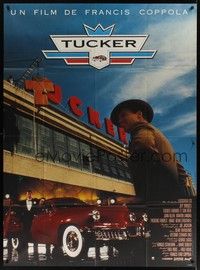 5h680 TUCKER: THE MAN & HIS DREAM French 1p '88 Coppola, different image of Jeff Bridges!