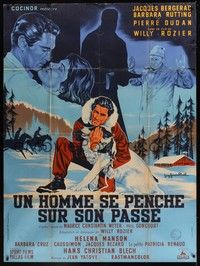 5h683 UN HOMME SE PENCHE SUR SON PASSE French 1p '58 art of man & his dog by Guy Gerard Noel!