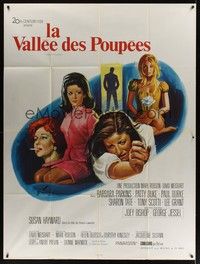 5h684 VALLEY OF THE DOLLS French 1p '67 Sharon Tate, Jacqueline Susann, different Grinsson art!