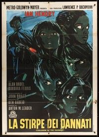 5h099 CHILDREN OF THE DAMNED Italian 1p '64 wonderful different art of those creepy kids!