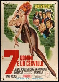 5h103 CRIMINAL AFFAIR Italian 1p '69 Sette uomini e un cervello, Franco art of sexy Ann-Margret!