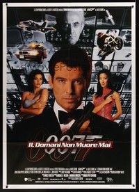 5h210 TOMORROW NEVER DIES Italian 1p '97 Pierce Brosnan as James Bond 007, Michelle Yeoh!