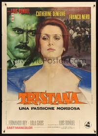 5h211 TRISTANA Italian 1p '70 Luis Bunuel, different art of Catherine Deneuve by Averardo Ciriello!