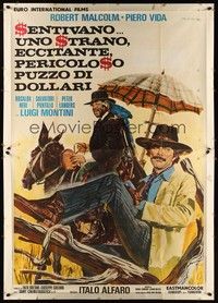 5h234 CHARITY & THE STRANGE SMELL OF MONEY Italian 2p '73 great Gasparri spaghetti western art!