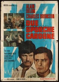 5h253 FAREWELL, FRIEND Italian 2p '68 Adieu l'ami, Charles Bronson & Alain Delon by Ferracci