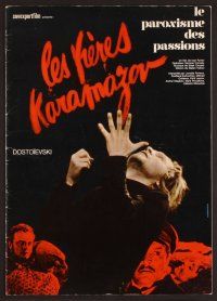 5h391 BROTHERS KARAMAZOV French pressbook '69 Ivan Pyryev's version of Dostoyevsky's novel!