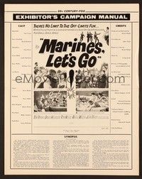 5j639 MARINES LET'S GO pressbook '61 Raoul Walsh directed, Tom Tryon, girls, girls, girls!