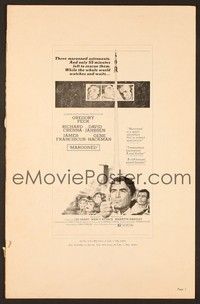 5j641 MAROONED pressbook '69 Gregory Peck & Gene Hackman, great Terpning cast & rocket art!