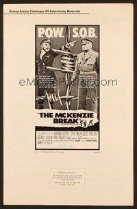 5j648 McKENZIE BREAK pressbook '71 Brian Keith in the ultimate World War II escape film!