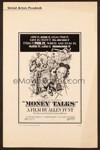 5j662 MONEY TALKS pressbook '72 Allen Funt's Candid Camera, wacky Jack Davis art!