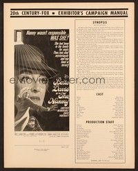 5j682 NANNY pressbook '65 creepy close up portrait of Bette Davis, Hammer horror!