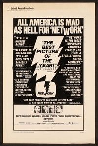 5j684 NETWORK pressbook '76 written by Paddy Cheyefsky, William Holden, Sidney Lumet classic!