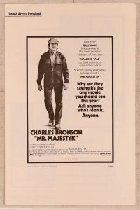 5j670 MR. MAJESTYK pressbook '74 Charles Bronson, written by Elmore Leonard!