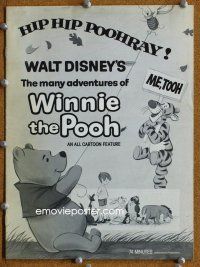 5j637 MANY ADVENTURES OF WINNIE THE POOH pressbook '66 Walt Disney, great cartoon art!