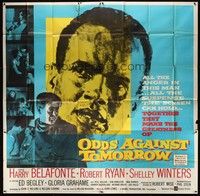 5p207 ODDS AGAINST TOMORROW 6sh '59 art of Harry Belafonte & Robert Ryan, Robert Wise directed!