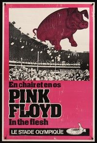 5t115 PINK FLOYD IN THE FLESH French concert poster '77 David Gilmour, Roger Waters, cool image!