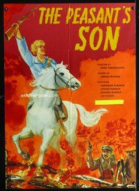 5t110 PEASANT'S SON Russian export '76 Seryozha Kurakin, action art of young soldier on horseback!