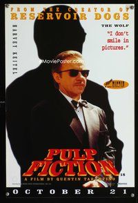 5t142 PULP FICTION English special advance '94 Quentin Tarantino, cool image of Harvey Keitel!