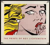 5t534 PRINTS OF ROY LICHTENSTEIN special 27x30 '95 great Crying Girl pop artwork!