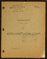 5v217 PARIS CALLING revised shooting script July 24, 1941, screenplay by Glazer and Kaufman!