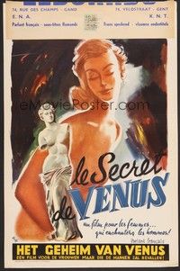 5x593 LE SECRET DE VENUS Belgian '60s Wik artwork of famous statue!