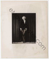 6a275 JEAN HARLOW 8x10 still '40s sexy full-length portrait showing her legs in nylons!