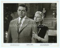 6a281 JOHNNY ANGEL 8x10 still '45 sexy French Claire Trevor stands behind Marvin Miller!